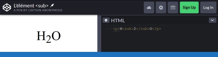 HTML : L'élément